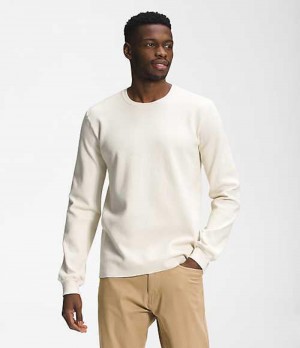 The North Face All-Season Waffle Sweatshirt Herr Vita | 8697410-DL