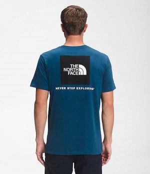 The North Face Box NSE T-Shirt Herr Blå Svarta | 9347021-XW