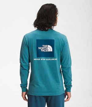 The North Face Box NSE T-Shirt Herr Blå | 7903452-FB