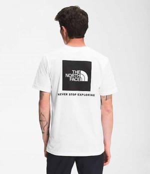 The North Face Box NSE T-Shirt Herr Vita Svarta | 8435621-DF