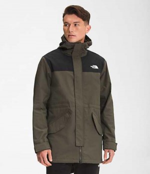 The North Face City Breeze Rain Regnjackor Herr Grå Bruna Gröna Svarta | 8914607-BE