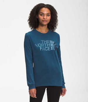 The North Face Half Dome T-Shirt Dam Blå | 0672841-FJ