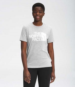 The North Face Half Dome T-Shirt Dam Ljusgrå | 6087219-VH