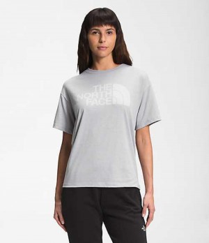 The North Face Half Dome T-Shirt Dam Ljusgrå | 8732046-OV