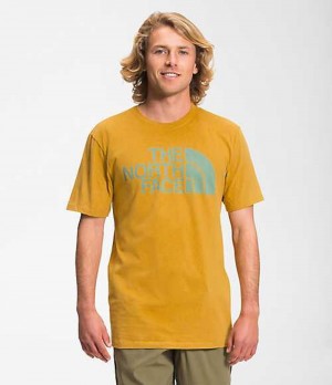 The North Face Half Dome T-Shirt Herr Gula | 6401739-HF