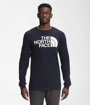 The North Face Half Dome T-Shirt Herr Marinblå | 3254910-FP