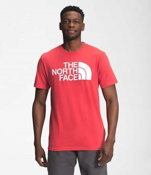 The North Face Half Dome T-Shirt Herr Röda | 4791306-DM