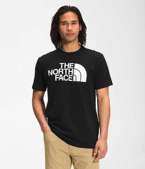 The North Face Half Dome T-Shirt Herr Svarta | 2546197-OS