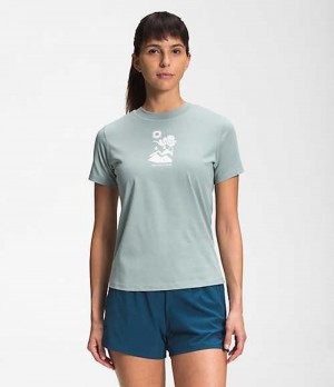 The North Face Himalayan T-Shirt Dam Silver Blå | 4379610-XB