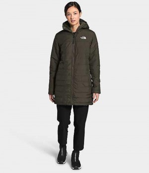 The North Face Mossbud Parka Dam Grå Bruna Gröna | 0493852-CU