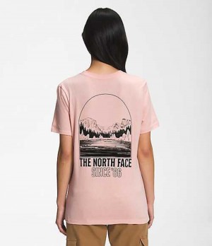 The North Face Mountain T-Shirt Dam Bruna Rosa | 1972368-SG