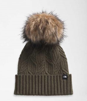 The North Face Oh-Mega Fur Pom Mössa Dam Grå Bruna Gröna | 5914827-BM