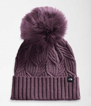 The North Face Oh-Mega Fur Pom Mössa Dam Vinröda | 5674081-FZ