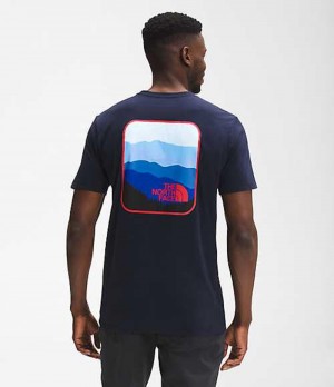 The North Face Parks T-Shirt Herr Marinblå | 0942351-RX