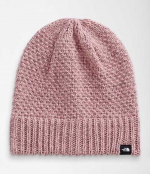 The North Face Purrl Stitch Mössa Dam Rosa Bruna Lila | 7519438-KI