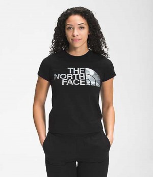 The North Face Recycled Expedition Tryck T-Shirt Dam Svarta | 1065437-CS