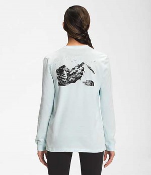 The North Face Snowy Mountain T-Shirt Dam Blå | 8319450-FR