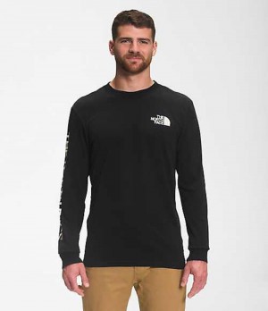 The North Face TNF™ Sleeve Hit T-Shirt Herr Svarta Vita | 7683210-CO