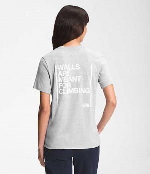 The North Face Walls T-Shirt Dam Ljusgrå | 4529168-PI