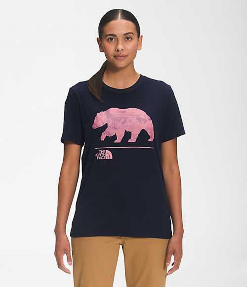 The North Face Bearscape T-Shirt Dam Marinblå | 4916752-LZ