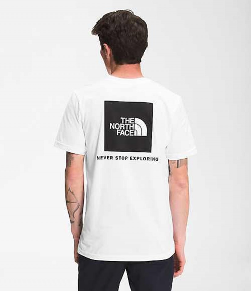 The North Face Box NSE T-Shirt Herr Vita Svarta | 8435621-DF