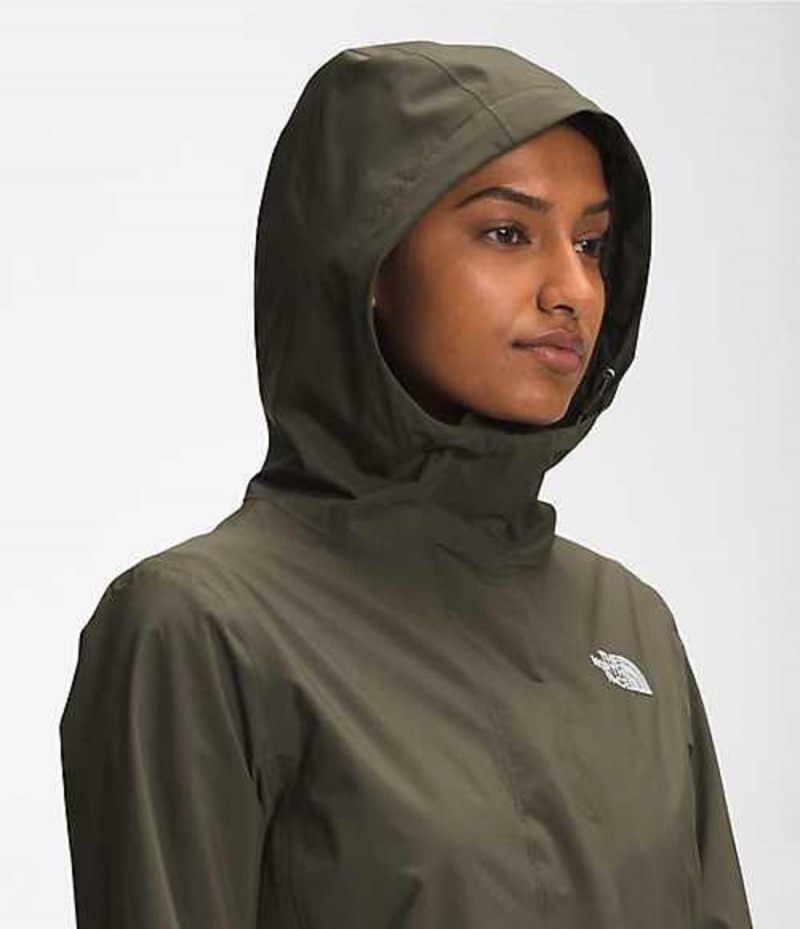 The North Face City Breeze Rain Regnjackor Dam Grå Bruna Gröna | 3891276-OY