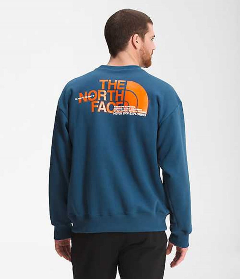 The North Face Coordinates Sweatshirt Herr Blå | 6104298-ZW