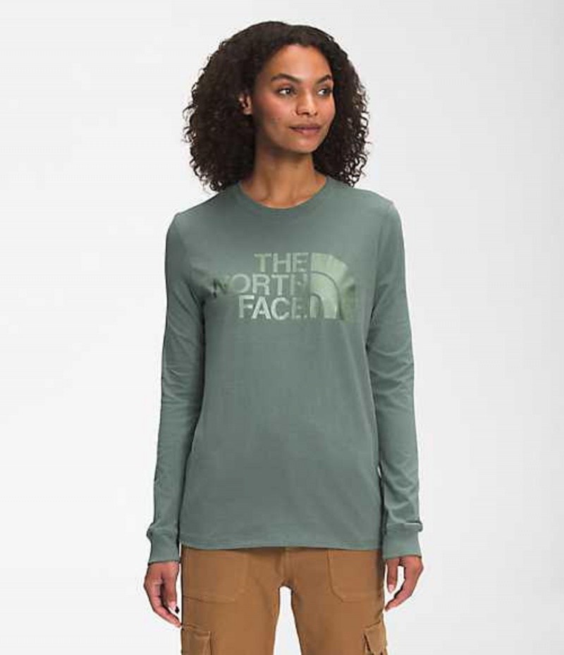 The North Face Half Dome T-Shirt Dam Gröna | 9742508-TU