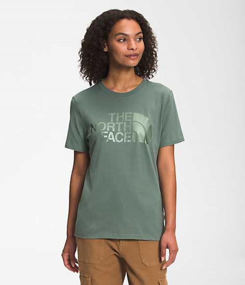 The North Face Half Dome T-Shirt Dam Gröna | 9360251-TP