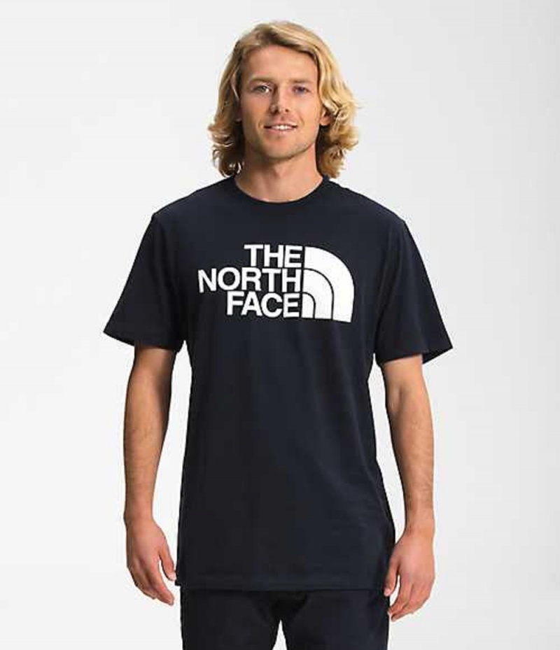 The North Face Half Dome T-Shirt Herr Marinblå | 6874130-XR