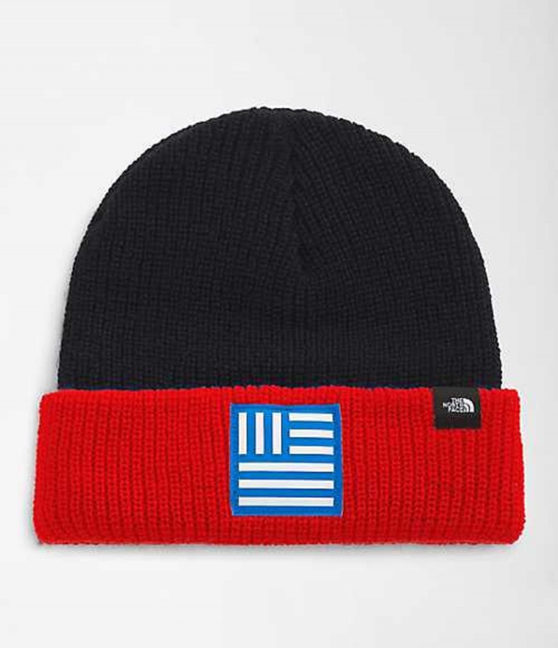 The North Face IC Freebeanie Mössa Herr Marinblå Röda | 2764083-IQ