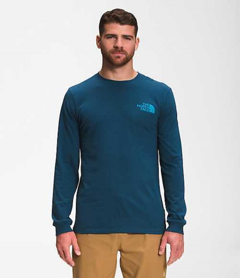 The North Face Mountain T-Shirt Herr Blå | 6284531-SF