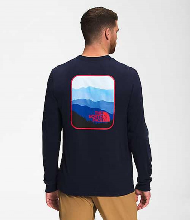 The North Face Parks T-Shirt Herr Marinblå | 1065732-AF