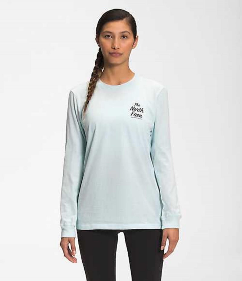 The North Face Snowy Mountain T-Shirt Dam Blå | 8319450-FR