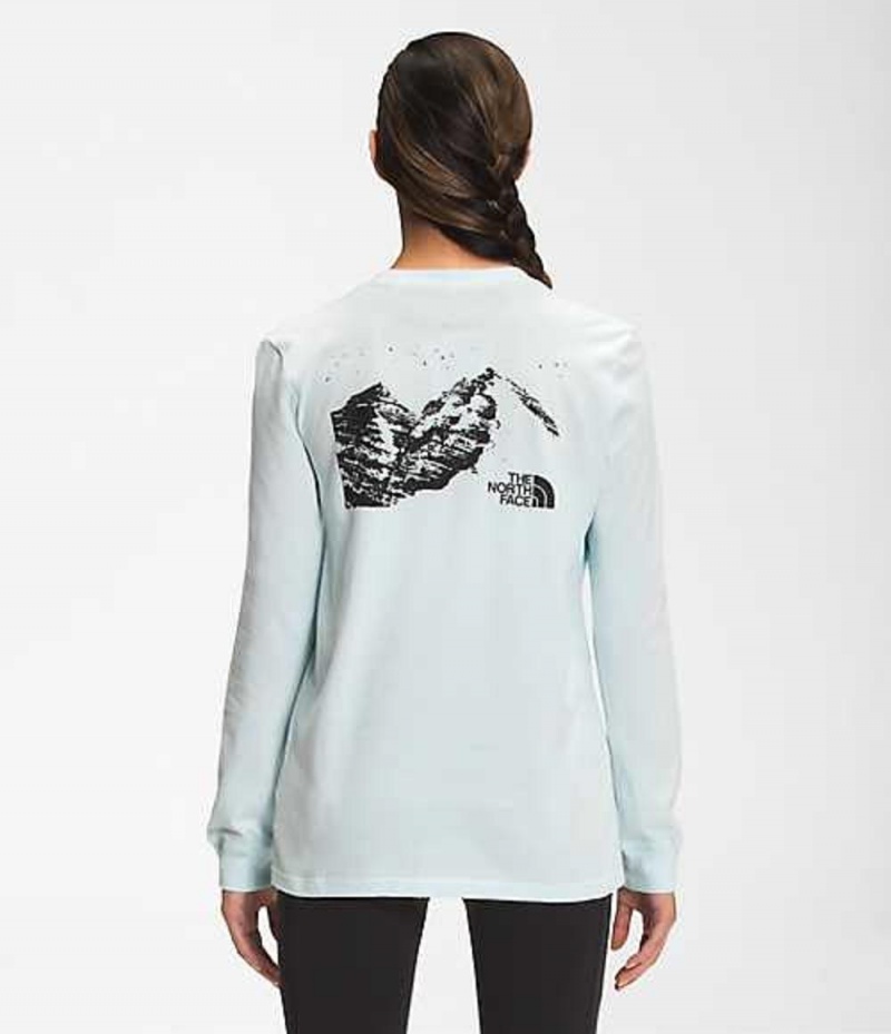 The North Face Snowy Mountain T-Shirt Dam Blå | 8319450-FR