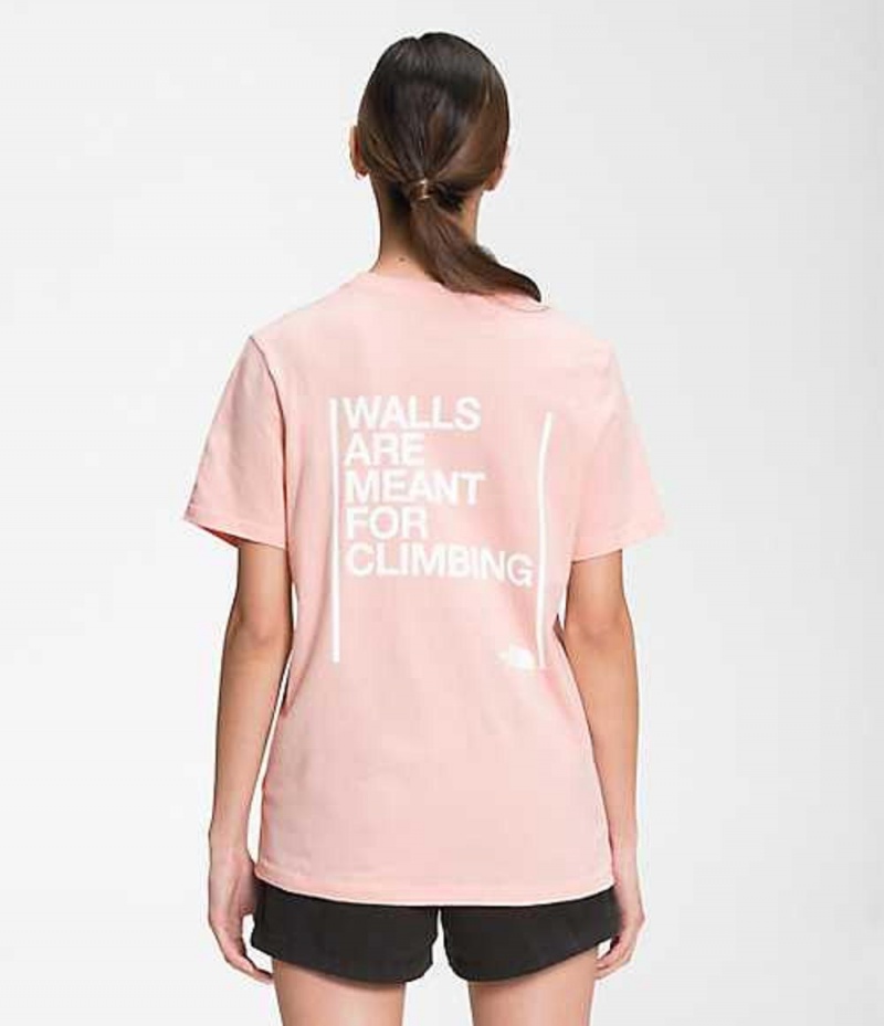 The North Face Walls T-Shirt Dam Bruna Rosa | 6059478-GY