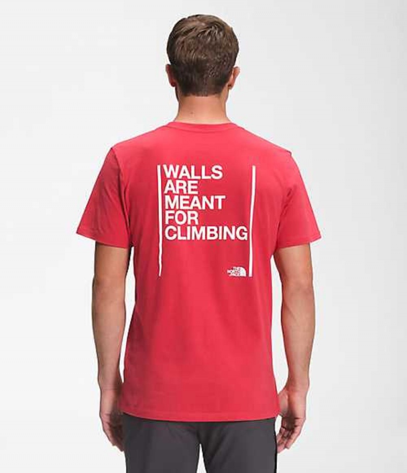 The North Face Walls T-Shirt Herr Röda | 9857201-MV