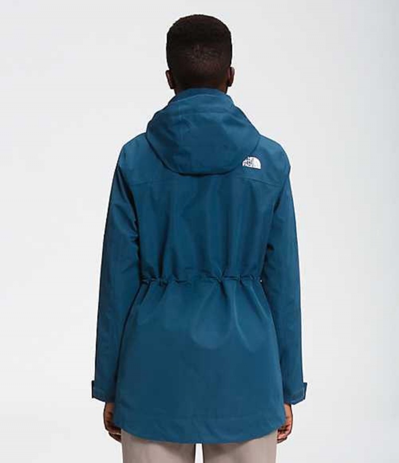 The North Face Westoak City Trench Regnjackor Dam Blå | 1547869-XK