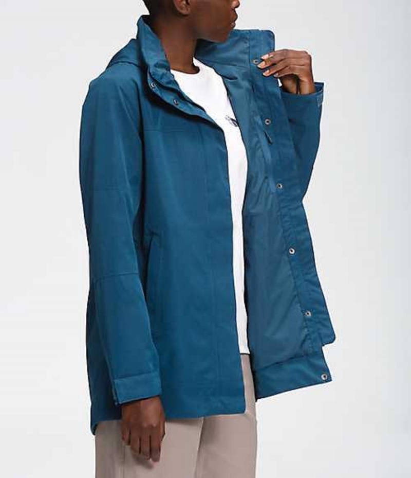 The North Face Westoak City Trench Regnjackor Dam Blå | 1547869-XK