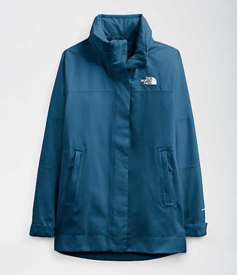 The North Face Westoak City Trench Regnjackor Dam Blå | 1547869-XK