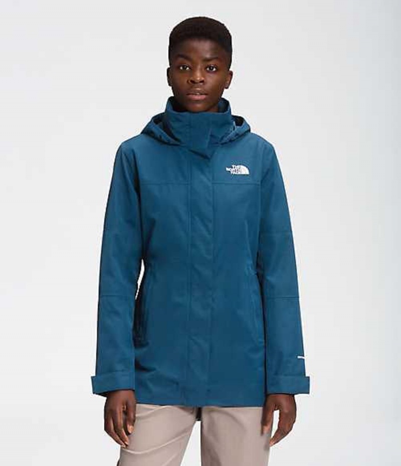 The North Face Westoak City Trench Regnjackor Dam Blå | 1547869-XK